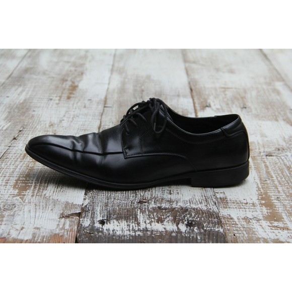 ALFANI Men Sz 12 Black Oxford Lace-Up Dress Shoes - Picture 6 of 7